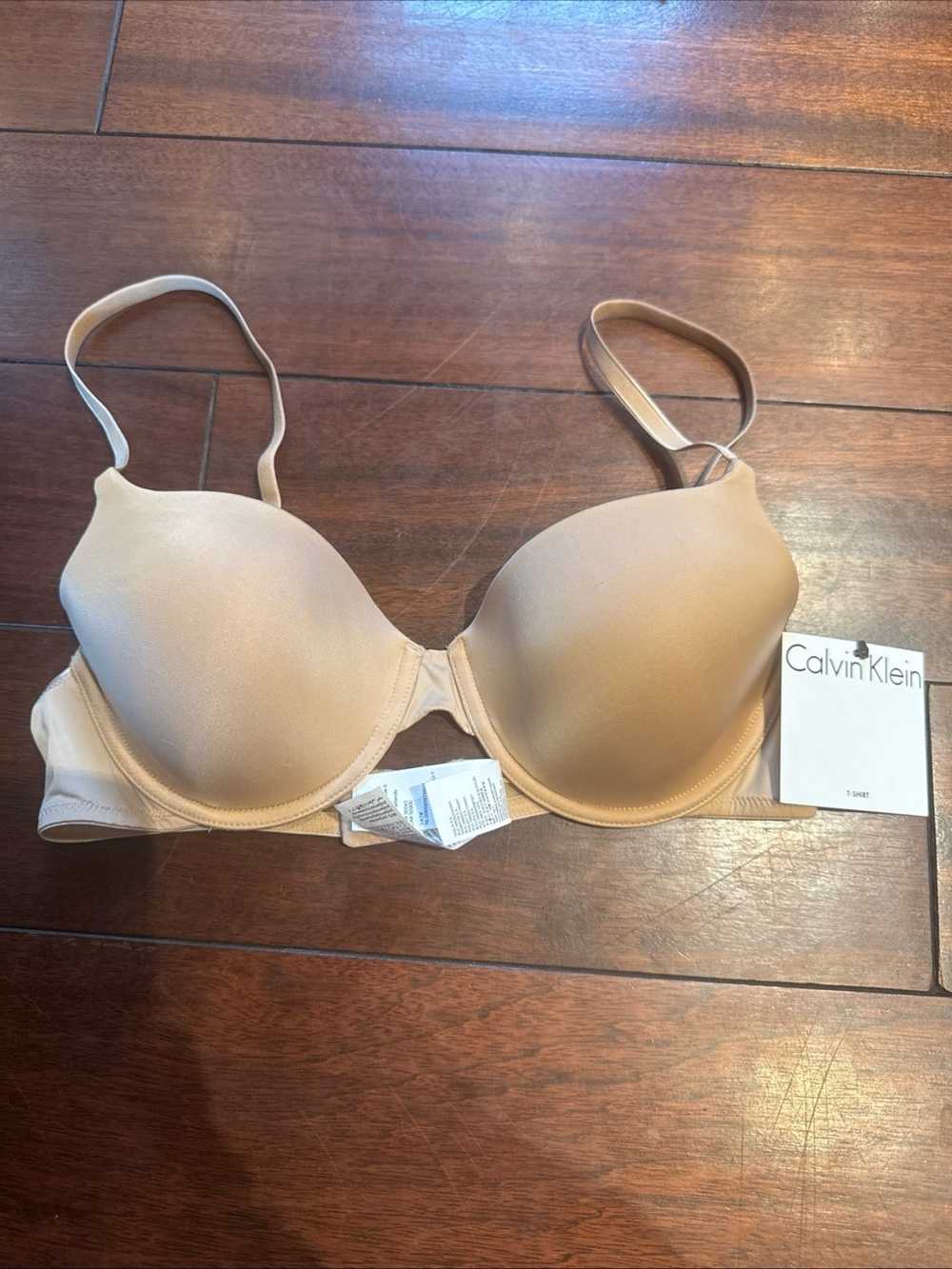 Calvin Klein Beige Nude Push-Up T-Shirt Bra